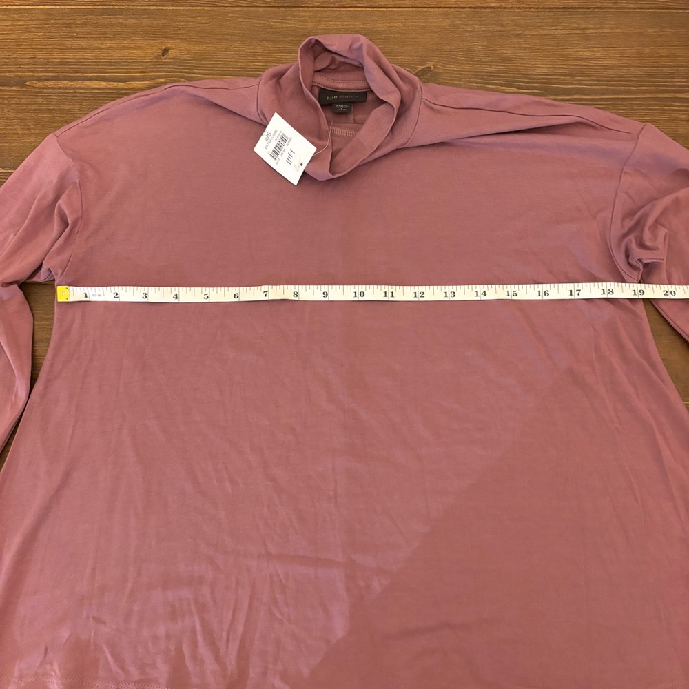 J.Jill Wearever Collection Mock Neck Top Smoky Plum NWT Small Petite Travel Knit - Picture 10 of 11
